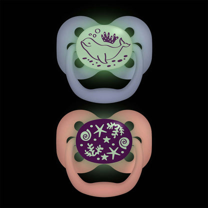 Dr. Brown's™ Advantage™ Glow-in-the-Dark Pacifiers, Ages 0-6 months, 2 Count